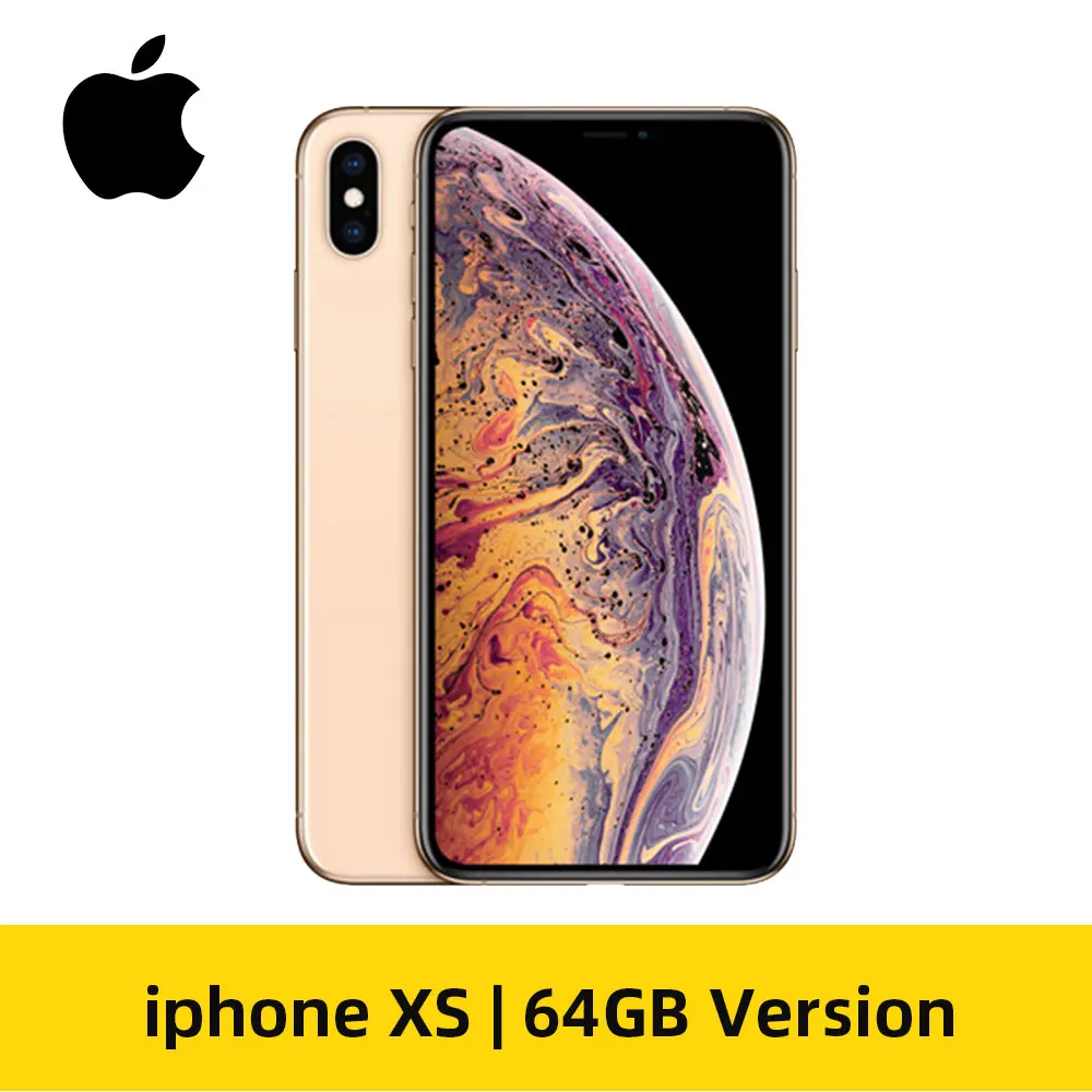 Разблокированный Смартфон Apple iPhone XS A12 5,8 дюймов OLED полный экран 12 МП Двойная камера(используется 95% Новинка - Цвет: 64GB Gold