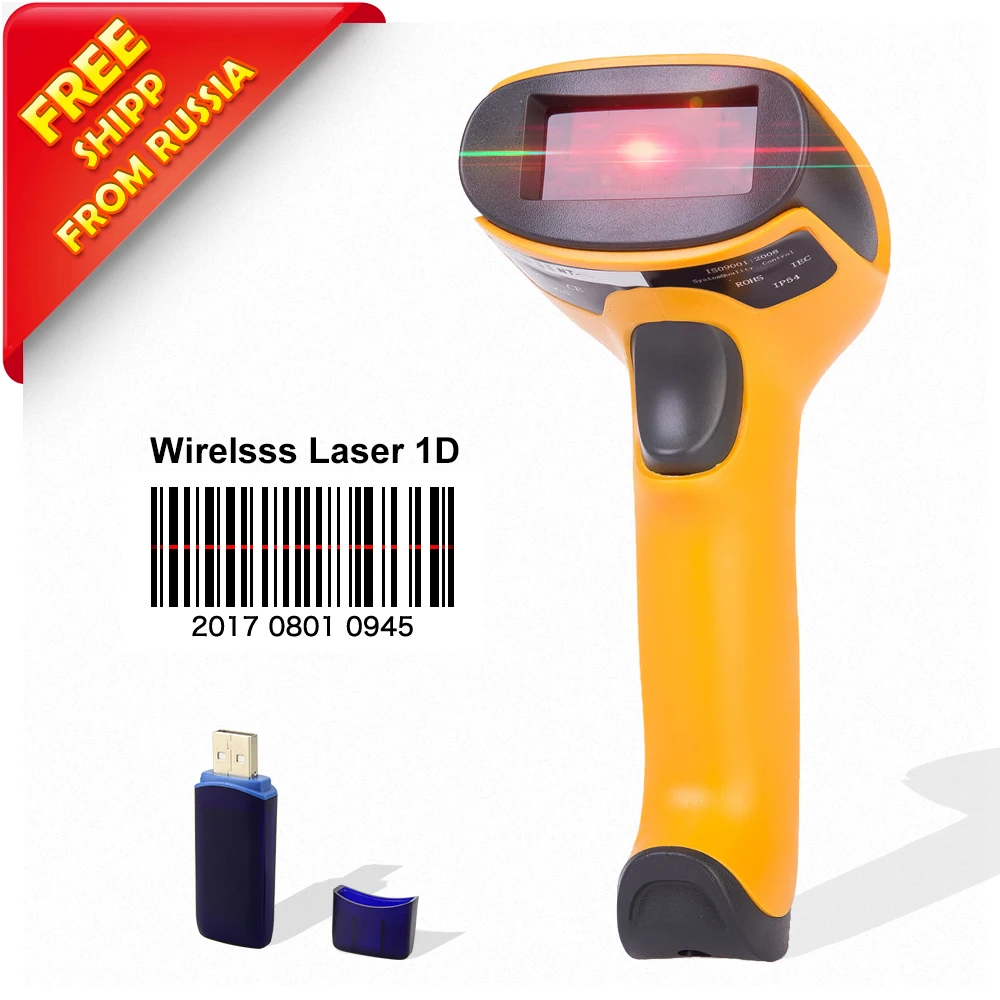 Leitor de Código de Barras sem Fio do Laser do Varredor do Código de Barras com Receptor de Usb para a Posição e o Inventário Código Barras com Receptor Usb para a Netum Nt-2028 do de