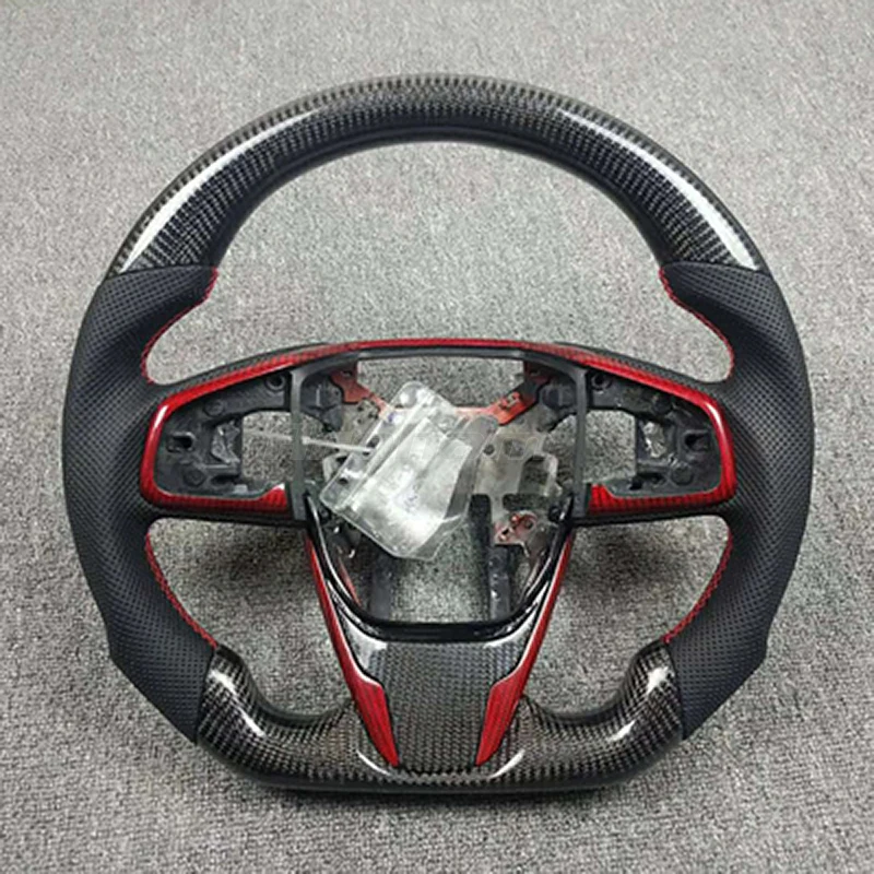 Carbon Fiber Car Steering Wheel For Honda CR V Civic Accord Insight