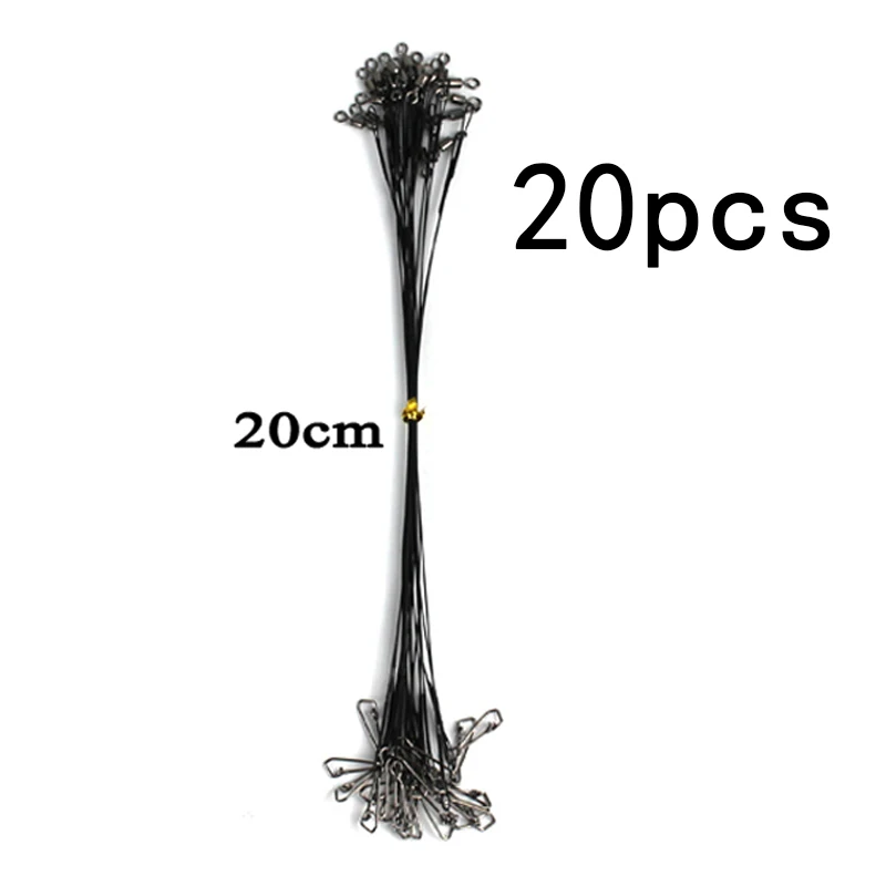 

20Pcs Anti-bite Wire Swivel Connector Fishing Line Bait Hook Tracer Supplies Set