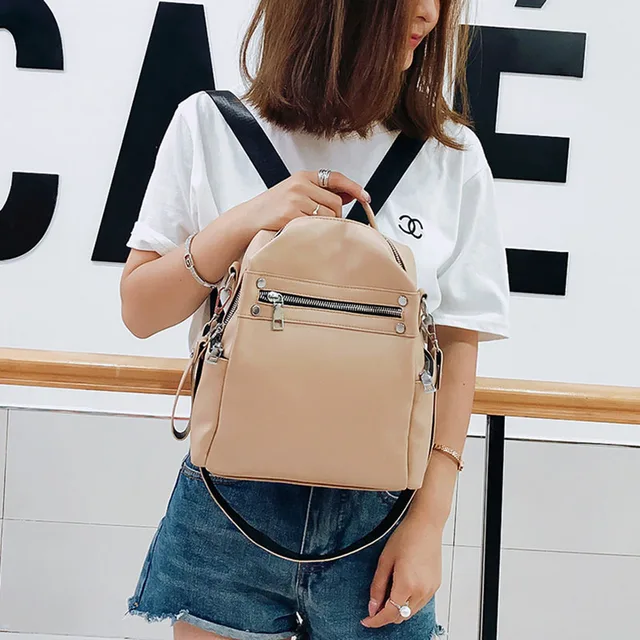 SEETIC Fashion Women'S Leather Backpack Casual Women'S Backpack Bag 2021 PU Small Women'S Backpacks Bag Backpack For Women 3