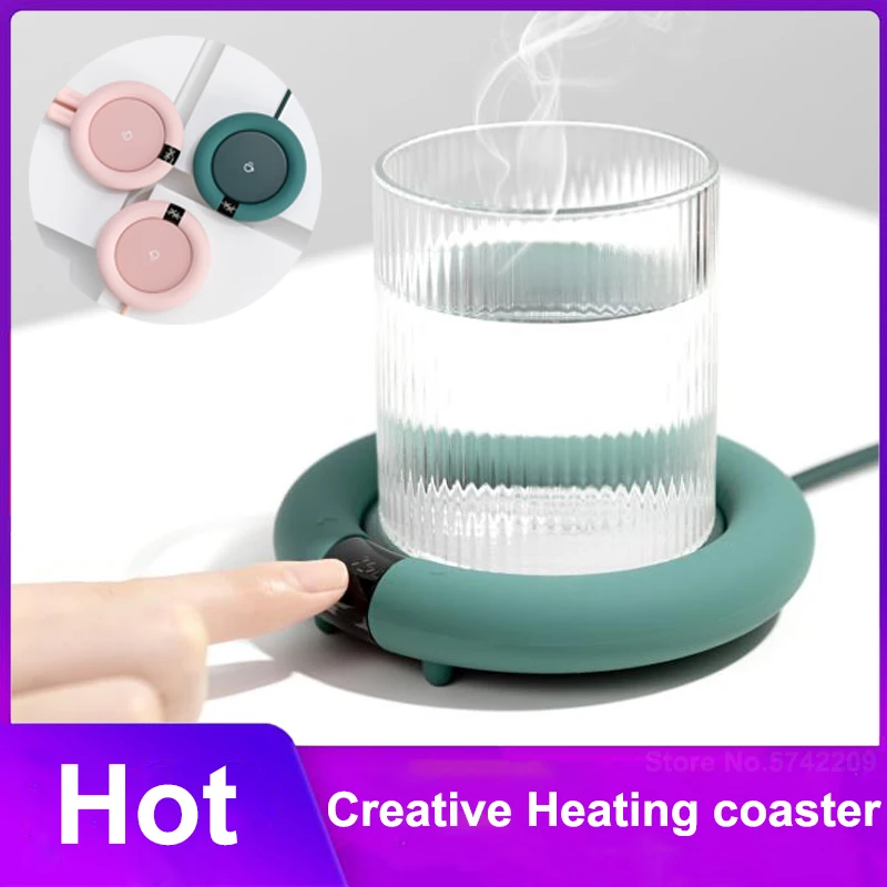 Mini posavasos de calefacción creativos, ajuste de la Base de calor, estera para taza de temperatura constante, mantiene la bebida caliente, nuevo