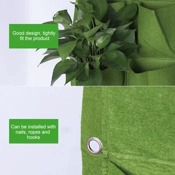 

Garden 9/18/25/36 Pockets Green Grow Bags Planter Vertical Garden Vegetable Bag Seedling Wall Hanging Planter Growing Bags