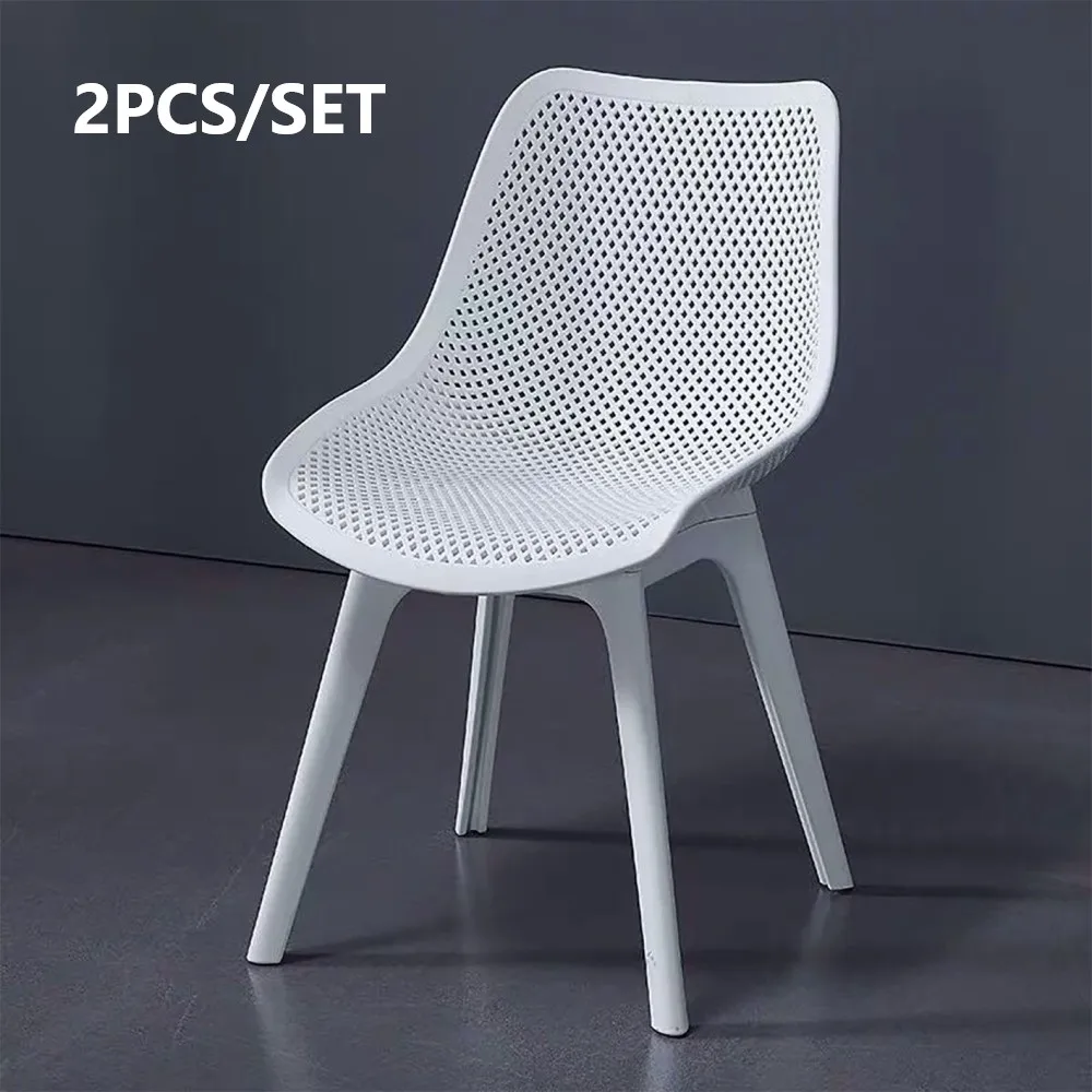 

Garden Set 2Pcs Minimalist Modern Patio Chair Set Waterproof PE Outdoor Furniture Dining Chair Wedding Decoration for Outdoor