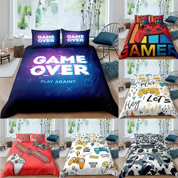 

3D Cartoons Gamepad Bedding Set Queen King Size Duvet Cover Creative Comforter Bed Cover Set housse de couette Bedclothes