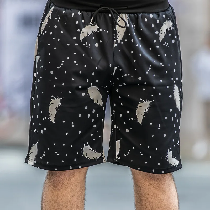 

Summer new Printed beach leisure large size casual plus shorts