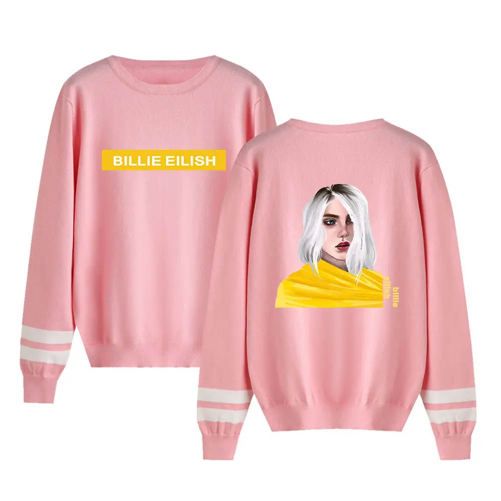 Хип-хоп Kpop вязаные свитера с круглым вырезом Billie Eilish, подходят для весны и осени, мужские и женские свитера, мужская и женская повседневная одежда