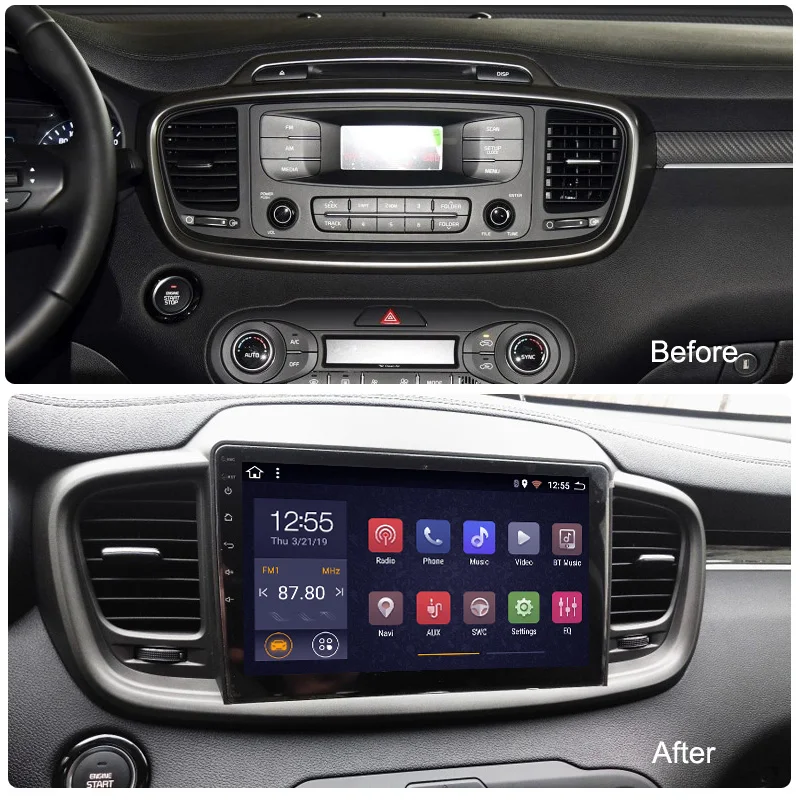 Perfect 9 INCH PX6 4G+64G Android 9.0 Car DVD Player GPS Head unit For KIA SORENTO 2015-2018 audio radio stereo Navigation 1