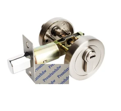 Steel Цинк скрывает круглый дверный замок Handless Deadbolt ключи Thumbturn матовый черный Золотой Красный Бронзовый сталь - Цвет: Steel