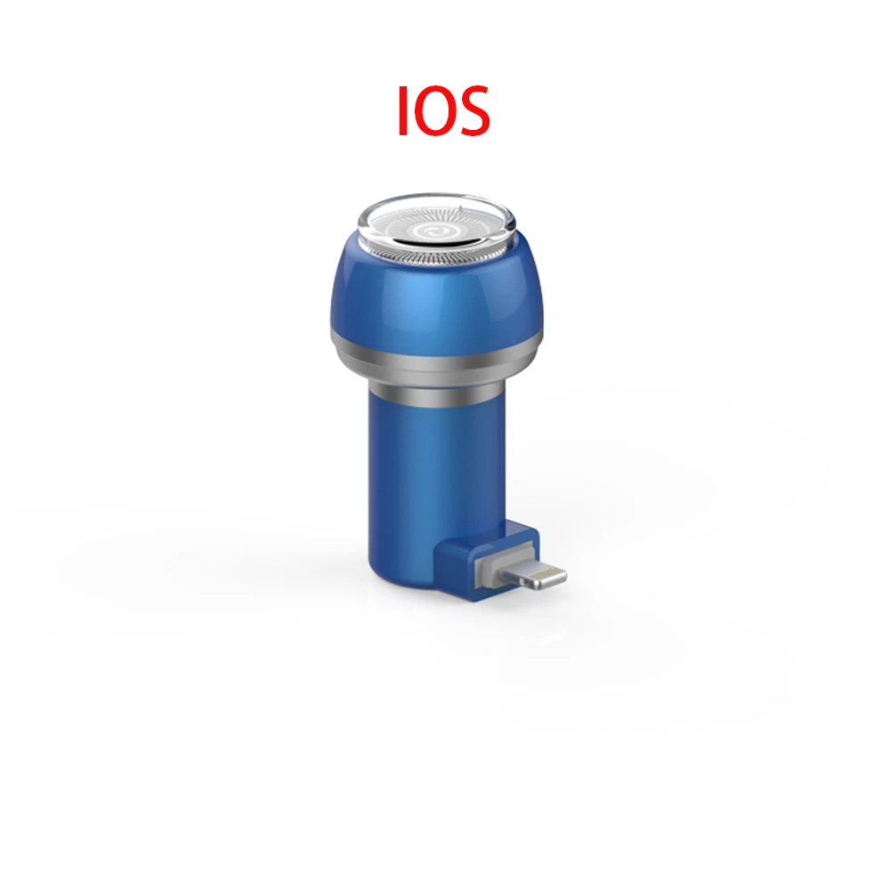 Портативная электробритва с зарядкой от usb для iPhone, креативный дизайн, Мужская электрическая бритва для мобильного телефона, заряжаемая Бритва для Android - Цвет: IOS Shaver