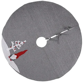 

1Pc 120cm Christmas Tree Bottom Skirt Grey Tree Bottom Apron Carpet Christmas New Year Scene Decoration