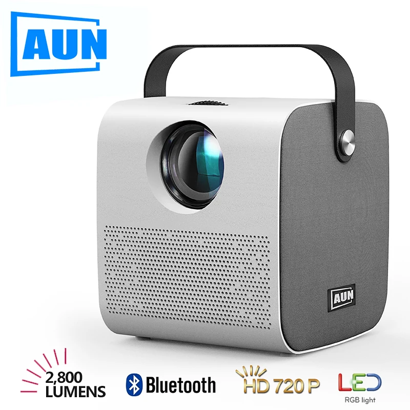 AUN 2020 Newest HD Mini Projector | AKEY7 Young 2800 lumen HIFI Bluetooth Speaker Home Cinema For 1080P 3D Beamer Game Proyector|LCD Projectors| - AliExpress