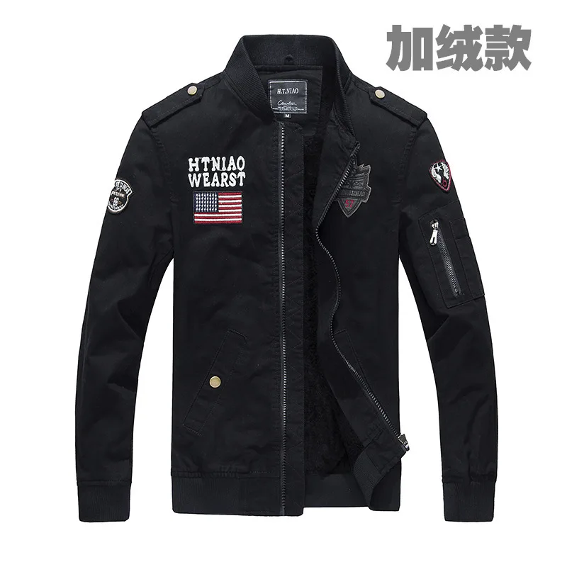 

Spring And Autumn Military Tooling Jacket Men's Brushed 2018 New Style Men'S Wear Air Force One Coat Casual Jacket Men's