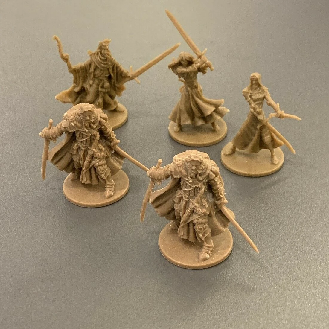 Lot 5pcs 28mm Brown Zombie Warriors 
