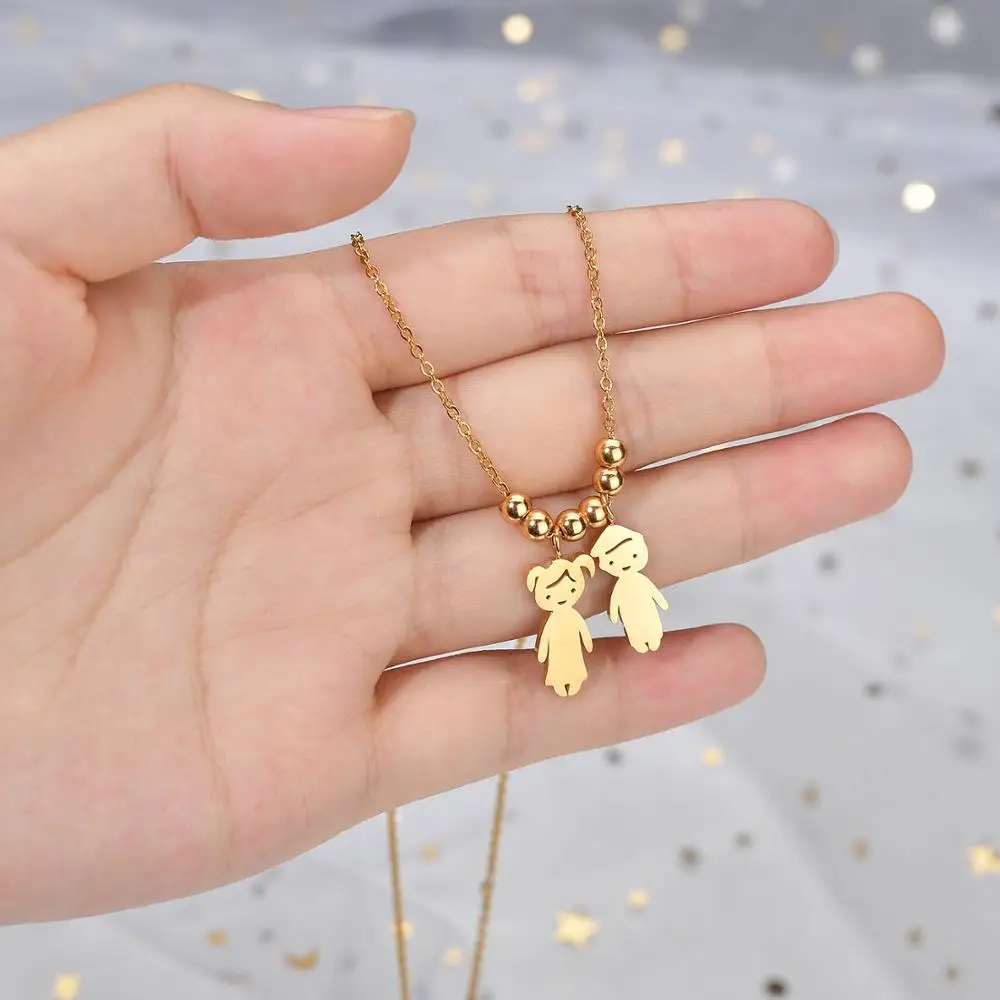 Personalized-Stainless-Steel-Boy-Girl-Kids-Pendant-Necklace-Women-Child-Engraved-Name-Date-Beads-Necklace-Family