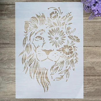 

A4 A3 A2 Size DIY Craft Layering Lion Stencil For Wall Painting Scrapbooking Stamping Stamp Album Decorative Embossing Paper Card