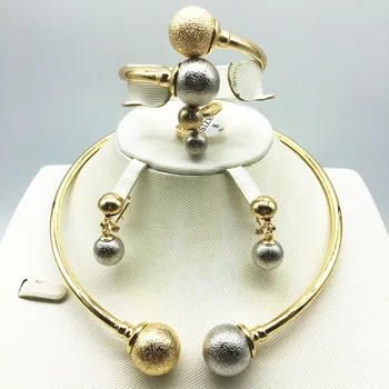 

Gold jewelry dubai jewelry set large necklace classic water drop bracelet earrings ring for women wedding jewelry set bride