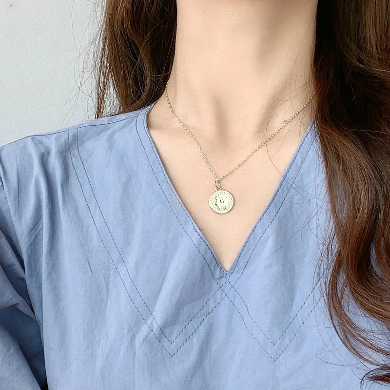 Новое корейское геометрическое Двухслойное жемчужное женское ожерелье на