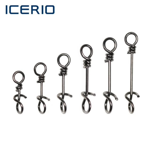 ICERIO 50PCS Stainless Steel Fly Twist Clips Quick Lock Snap