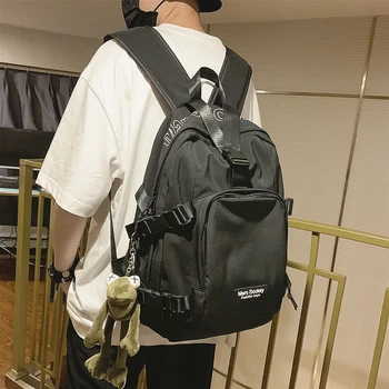 

Tide Brand Men's Backpack Personality Hip Hop Backpack for Boys Street Trend Campus Bookbag Fashion Travel Student Schoolbag New