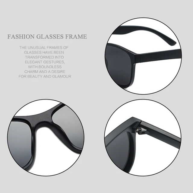 HOOBAN 2022 New Square Polarized Sunglasses Men Women Fashion Square Male Sun Glasses Brand Design One-piece Lens Eyewear UV400 6