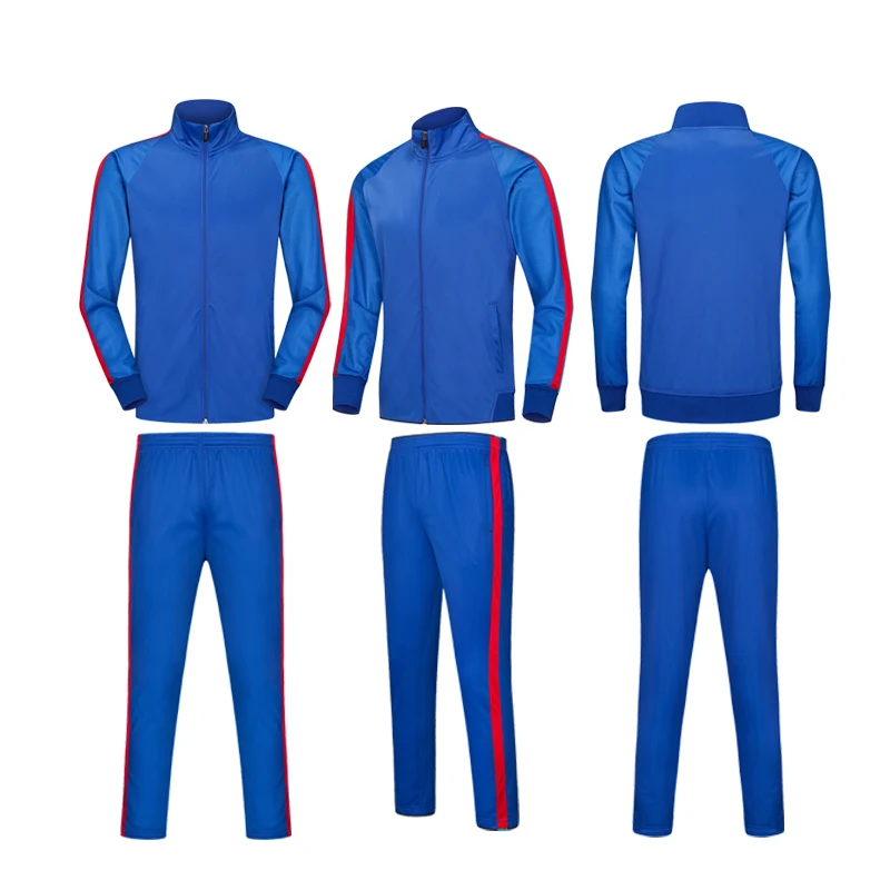 Новые мужские спортивные костюмы с длинным рукавом для взрослых, спортивные костюмы из полиэстера для бега, комплект спортивной одежды, футбольная куртка и штаны
