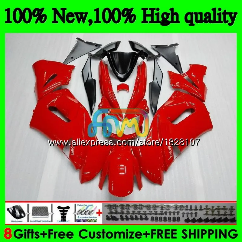 Body For KAWASAKI 650R ER6 F 650 R ER 6 ER6F 06 650R-ER6F 6BS.0 ER-6F 6F 07 08 2006 2007 2008 Fairing kit Factory red | Автомобили и