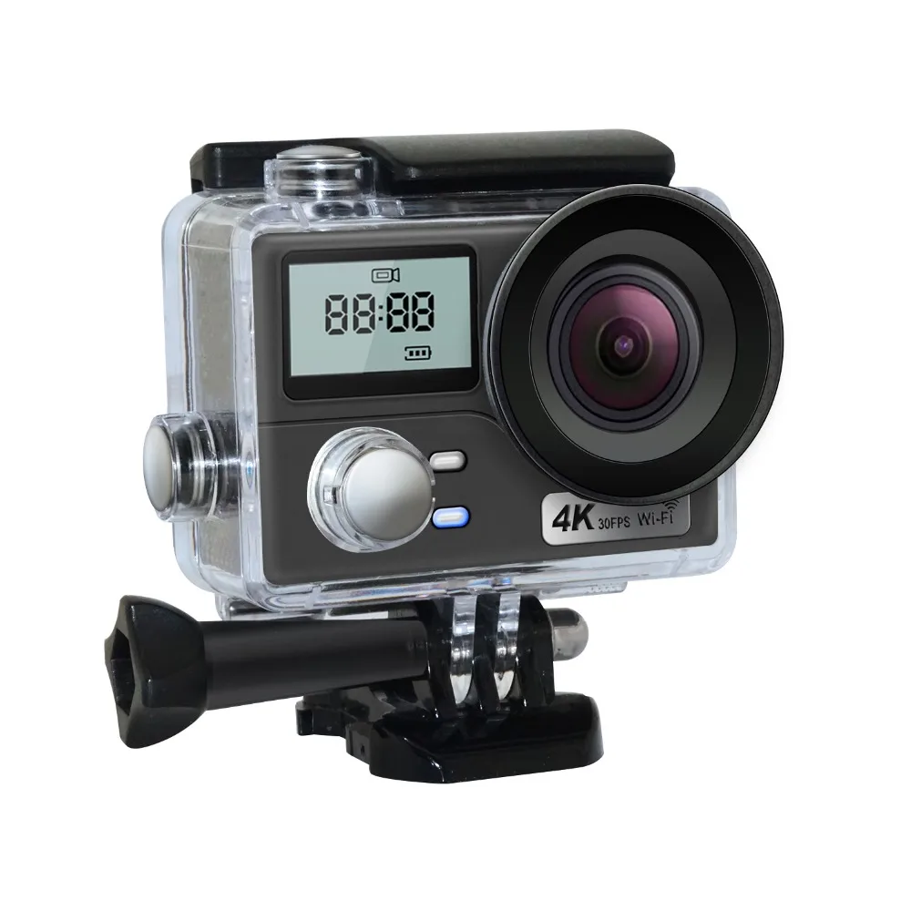 16MP двойной Экран со сверхвысоким разрешением Ultra HD, 4K экшн Камера Удаленная камера WIFI 170D возможностью погружения на глубину до 30 м подводный ... 16MP двойной Экран со сверхвысоким разрешением Ultra HD, 4K экшн Камера Удаленная камера WIFI 170D возможностью погружения на глубину до 30 м подводный ...