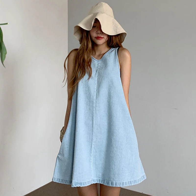 retro denim dress