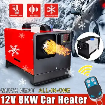 

Car Heater All in One 12V 8KW Heating Tool Diesel Air Heater Single Hole New LCD Monitor Parking Warmer Quick Heat For Truck Bus