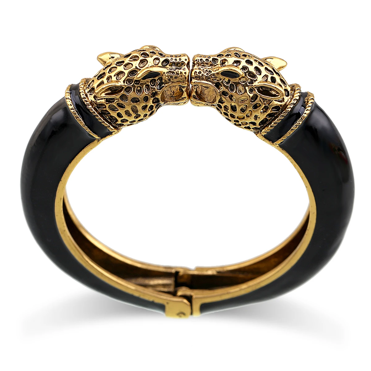 animal, cabeça de leopardo, bracelete vintage, antigo,