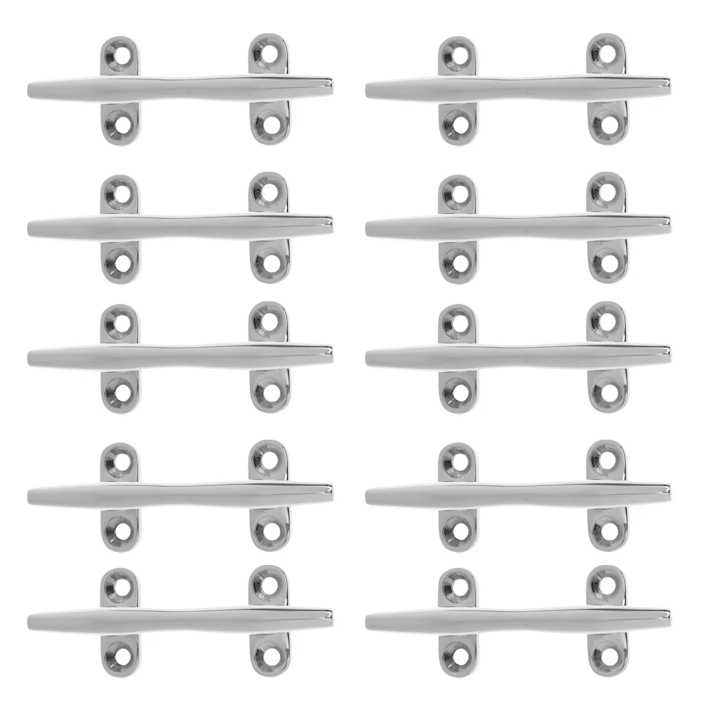 10x10cm Boat Dock Rope Line Cleat Marine Stainless Steel Mooring Deck Cleat 10x10cm Boat Dock Rope Line Cleat Marine Stainless Steel Mooring Deck Cleat