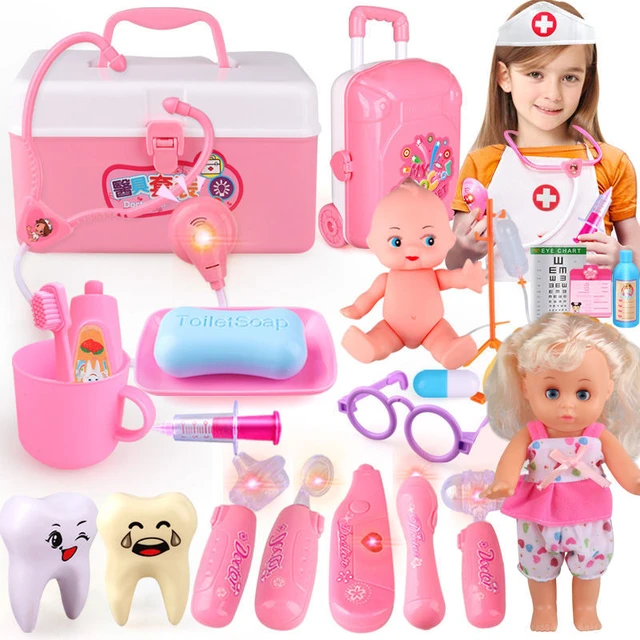 Maleta Kit Medico Brinquedo Doutora Medicina Enfermeira + Jogo