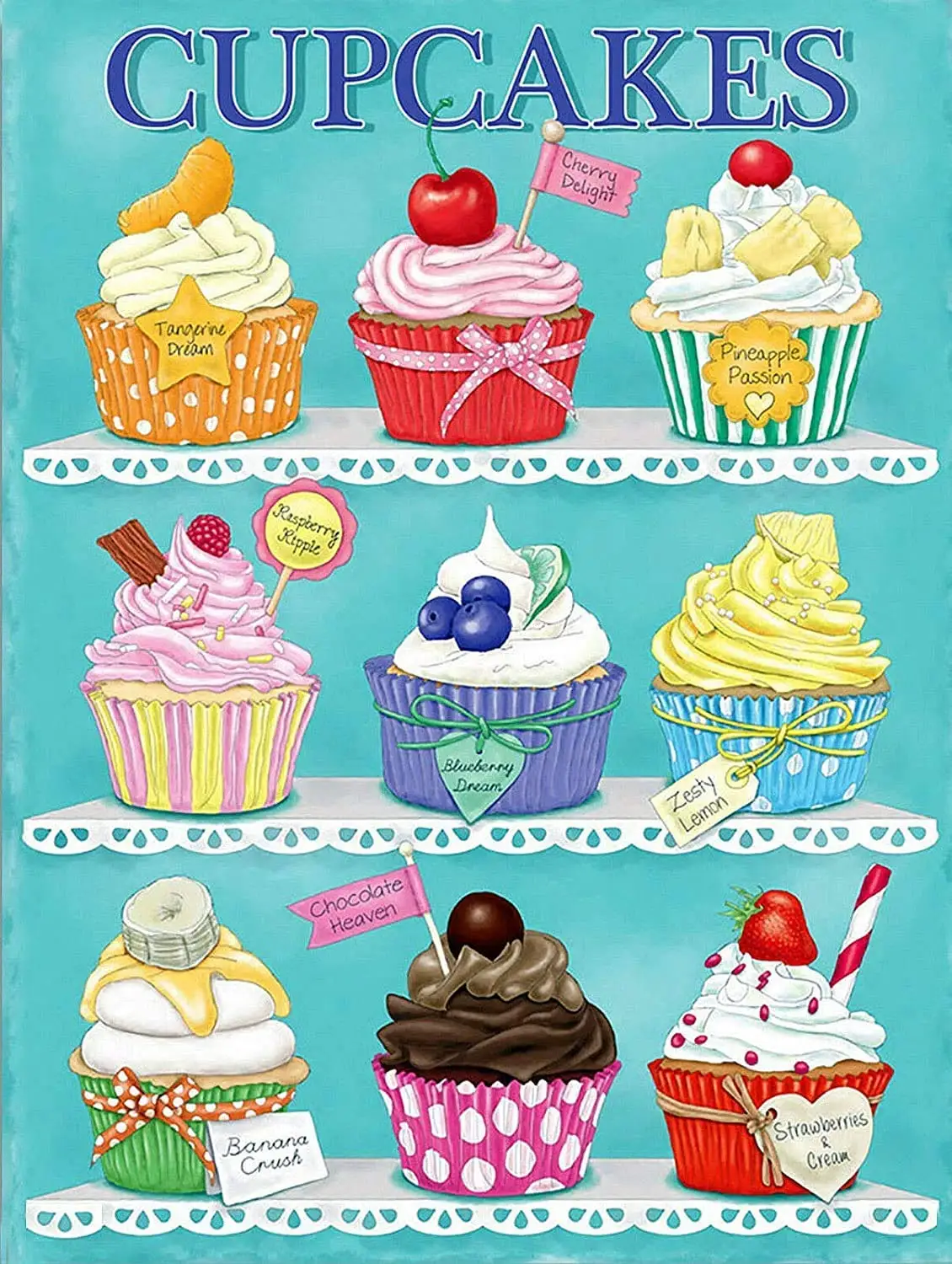

New Metal Poster Fresh and Delicious Cupcakes Vintage Metal 8X12 Inch Retro Art Home Cake Shop Bar Pub Garage Shop Wall Decor
