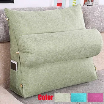 

Adjustable Flax Soft Back Wedge Cushion Pillow Cervical Protection Cushion Home Office Sofa Bed Pillow Chair Rest Neck Support