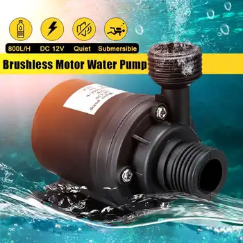 

DC 12V 5M 800L/H Portable Mini Brushless Motor Ultra-quiet Submersible Water Pump for Cooling System Fountains Heater