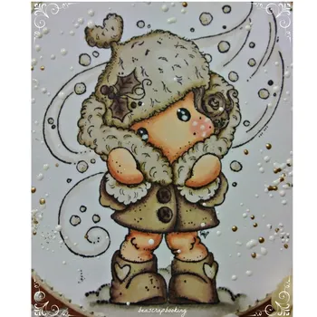 

Yulan girl cartoon pattern Stamp And metal die Scrapbooking Alphabet Stamp Embossing Craft making Silicone Transparent Stamps