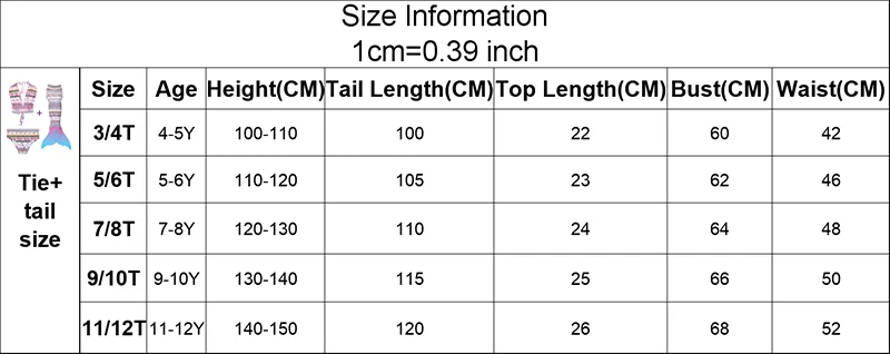 Купальный костюм с хвостом русалки для девочек Детский костюм с хвостом русалки из 3 предметов детский купальный костюм бикини с милыми хвостами