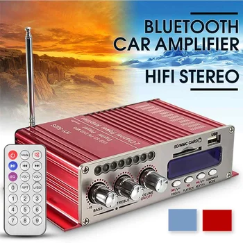 

12V Mini bluetooth Hi-Fi Stereo Amplifier Bass Booster Wireless bluetooth Amplifier Adjustable Subwoofer for Car Motorcycle