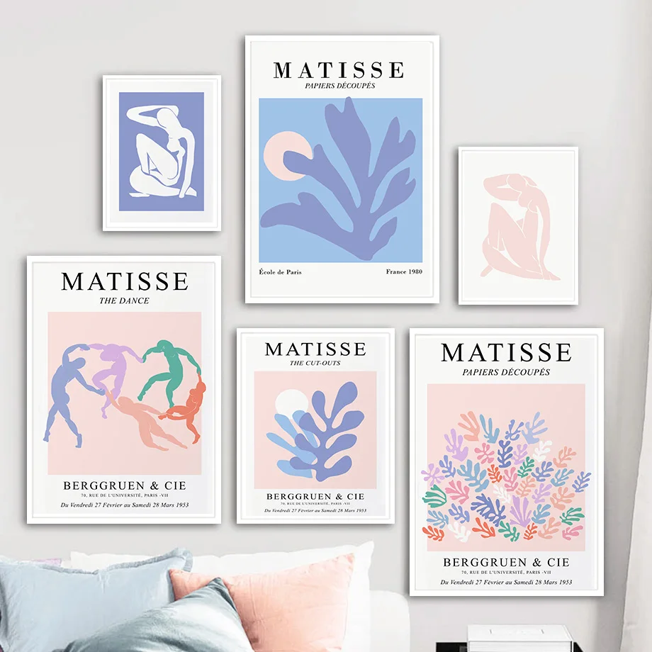 

Abstract Matisse Girl Body Coral Geometry Nordic Posters And Prints Wall Art Canvas Painting Wall Pictures For Living Room Decor