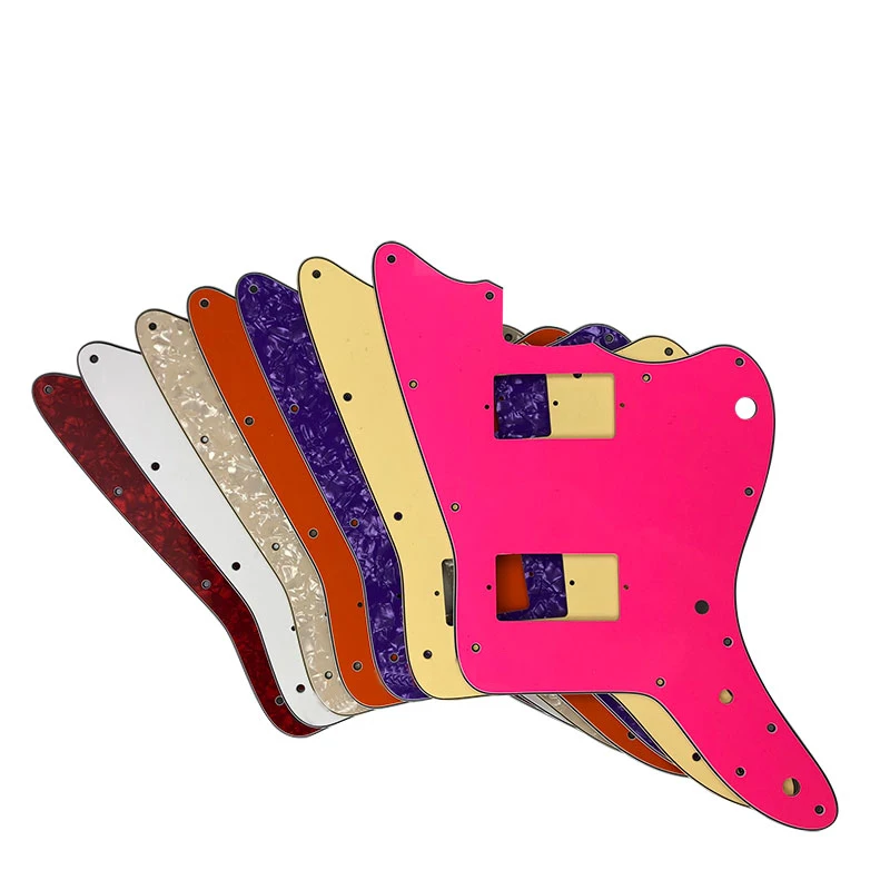 

Custom Guitar Parts -For Japan Jazzmaster Guitar Pickguard With PAF Humbucker No Bridge Post Holes And Upper Horn Flame Pattern