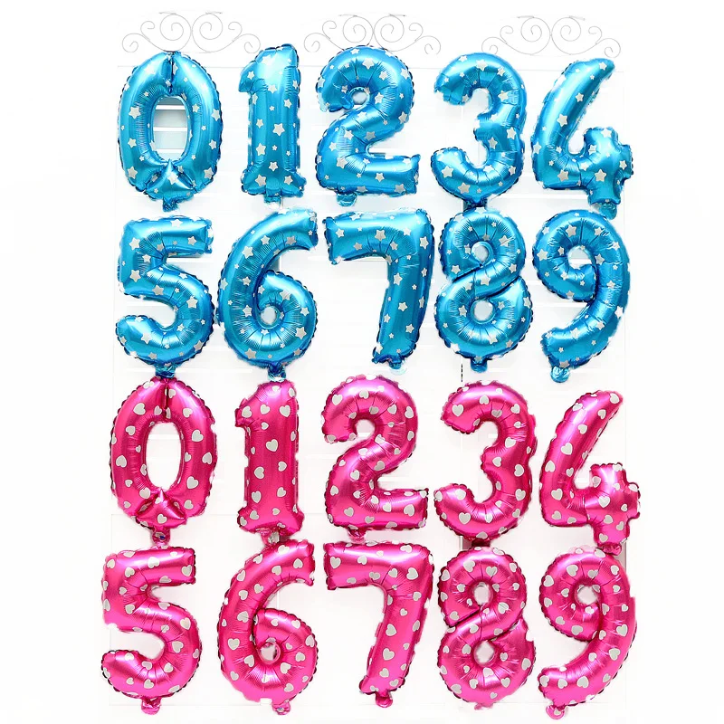 5 стилей цвета 16 дюймов номер надувные буквы globos cumpleanos infantiles декор для вечеринки в честь Дня Рождения дети мальчик девочка шарики для вечеринок