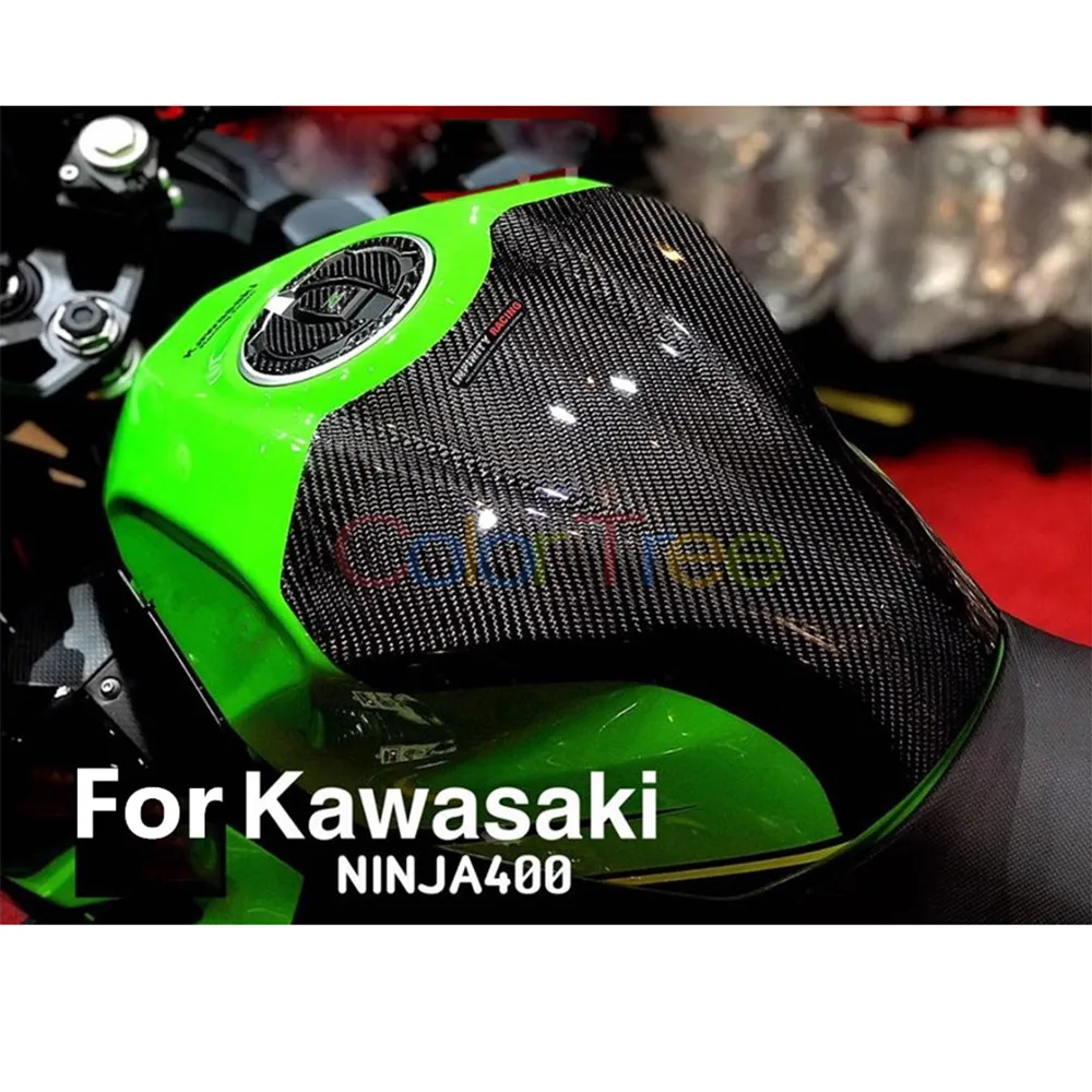 Мотоциклетный Бензобак из углеродного волокна для Kawasaki Ninja 400 Ninja400 крышка бака из углеродного волокна
