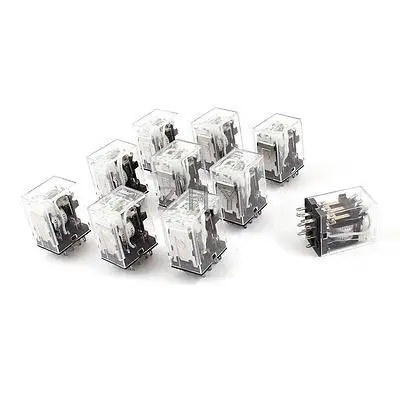 

HH53PL DC 12V Coil 11 Pins 3PDT Green LED Light Electromagnetic Relay 10 Pcs