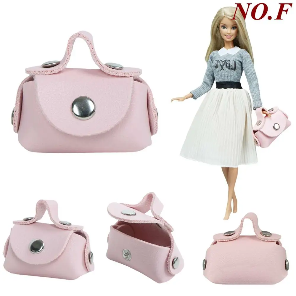 Кукла-сумка ручной работы смешанный цвет Красный Серебряный 1:6 миниатюрная сумка для покупок на плечо для Барби аксессуары для кукол детская игрушка - Цвет: Pink