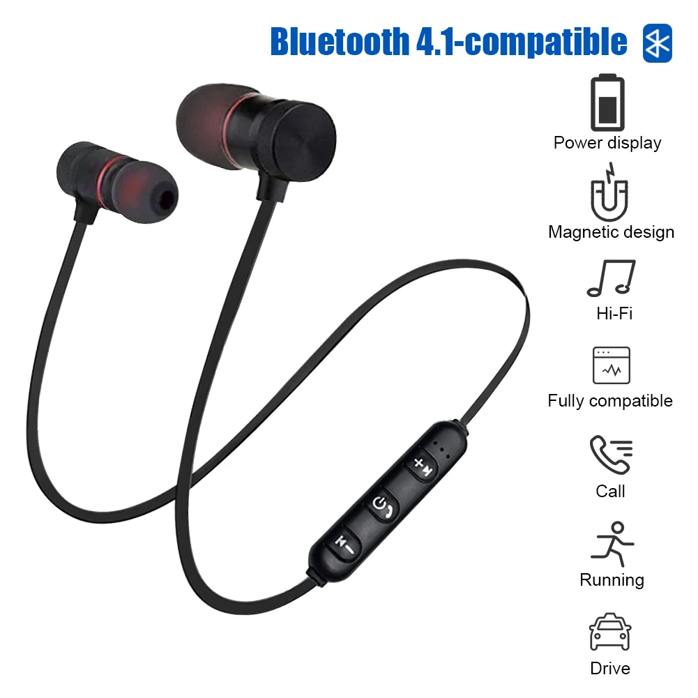 Wireless Sports Earphone Bluetooth 4.1 Super Bass Stereo Headset Headphone Gym 