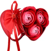 3 шт./кор. сердце Ароматические ванны тело в виде лепестков розы Мыло свадебный подарок на день Святого Валентина украшения лучший подарок для Ванная комната