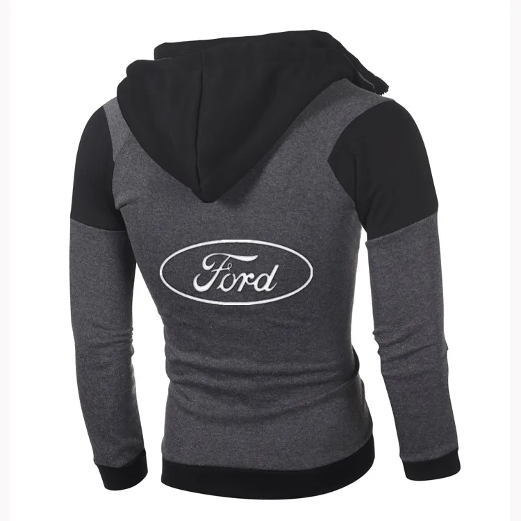 Для Ford толстовка с капюшоном куртка мужская мода для Ford логотип на молнии толстовка хлопок двойная молния Толстовка Пальто Верхняя одежда e