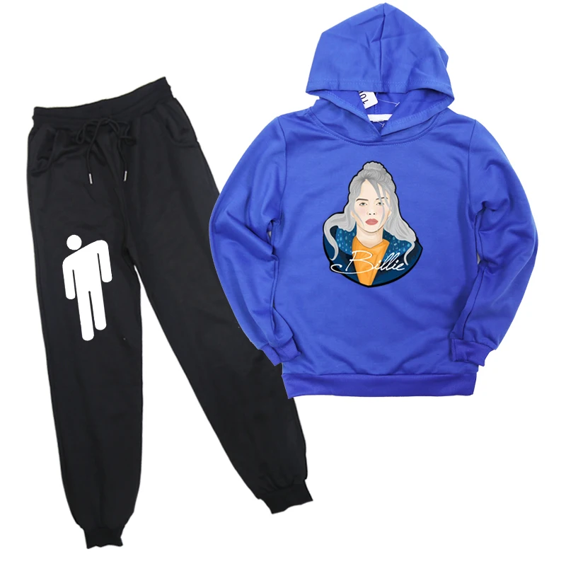 Billie eillow/детская одежда весенне-осенний комплект одежды для девочек, комплект с худи для малышей свитшоты для мальчиков и девочек с леггинсами, штаны, комплект из 2 предметов - Цвет: 14