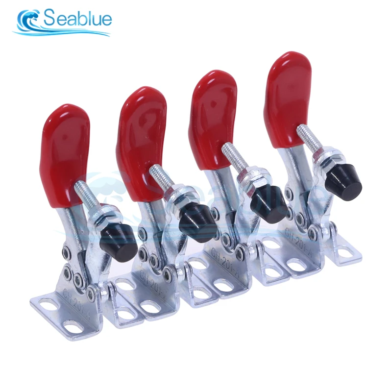 4pcs Red Toggle Clamp GH-201A 201-A Horizontal Clamp Hand Quick Relea  Fast ship 